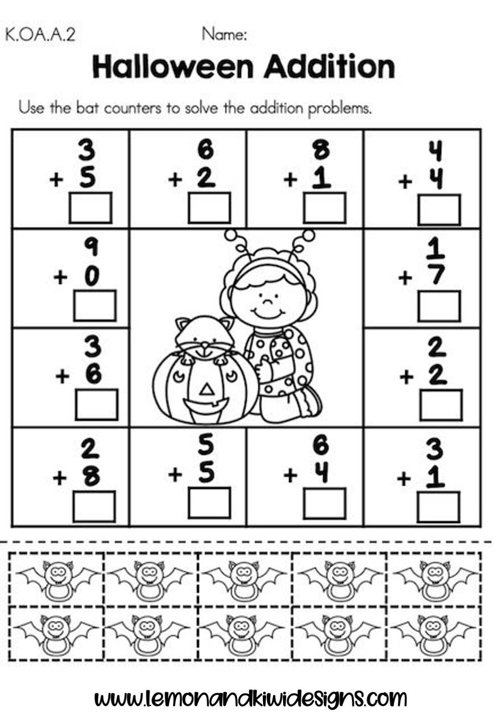 Free Spooktacular Halloween Math Worksheets For Kids — Lemon