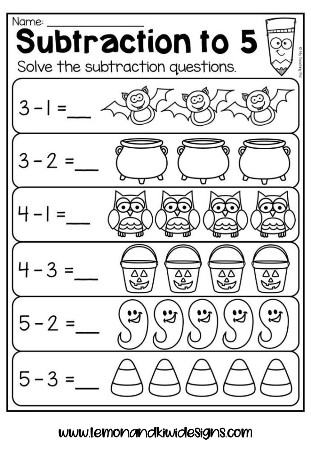 Free Spooktacular Halloween Math Worksheets For Kids — Lemon