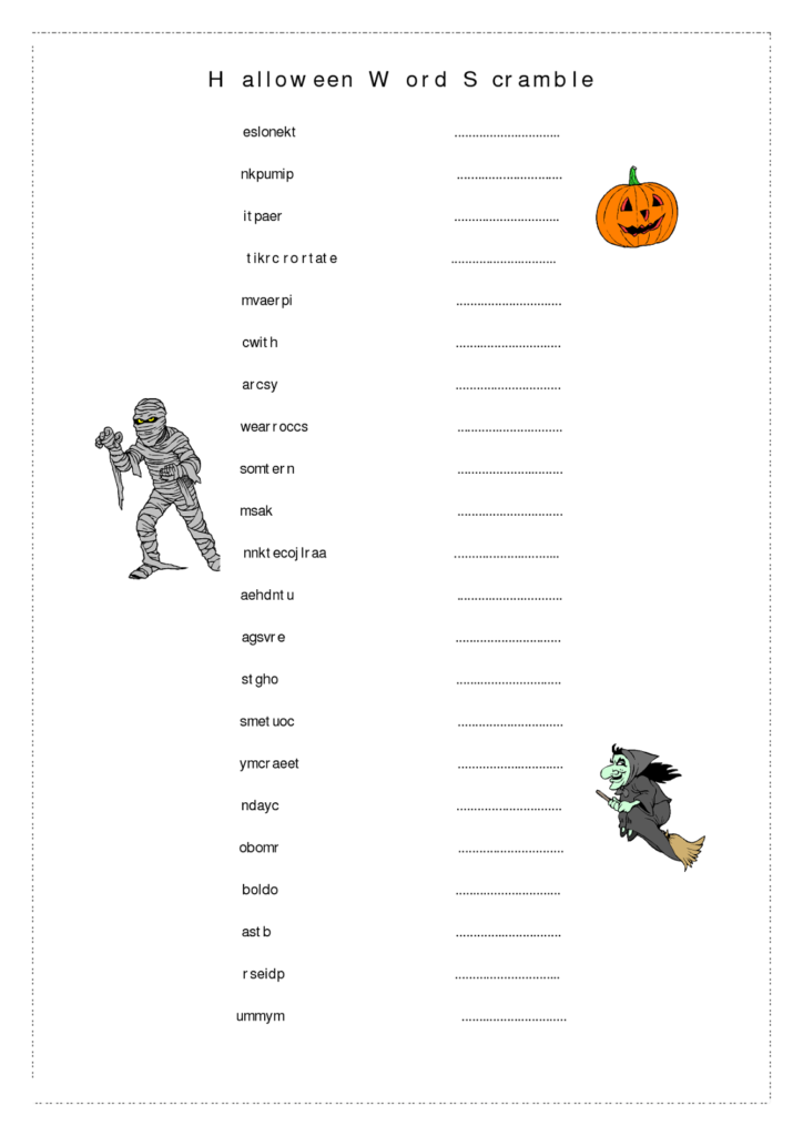 Free Word Scrambles Worksheets | Activity Shelter