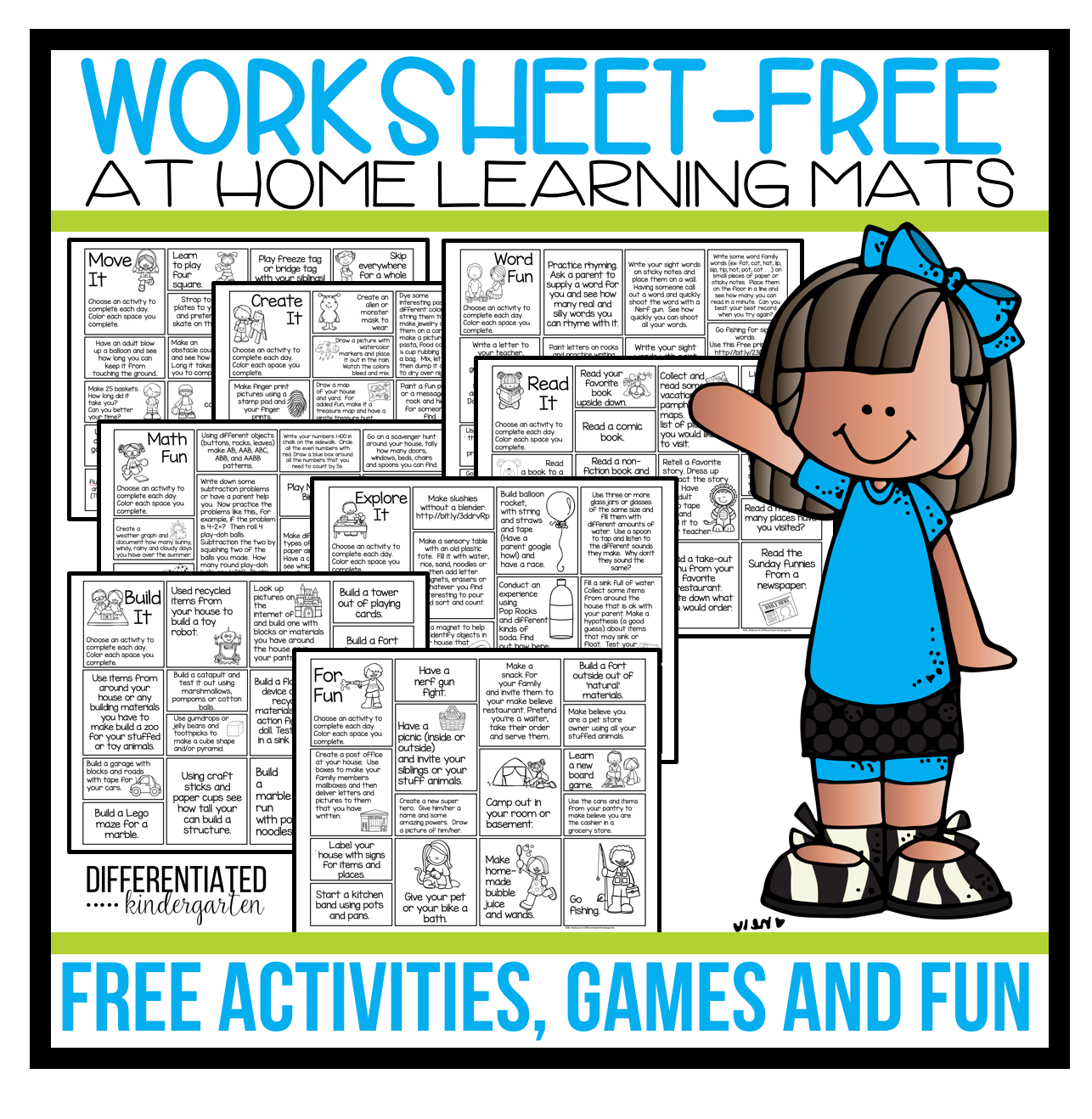 Free &amp;#039;worksheet Free&amp;#039; At-Home Activities, Games And Ideas