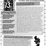 Friday 13Th Fears And Superstitions Worksheet   Free Esl