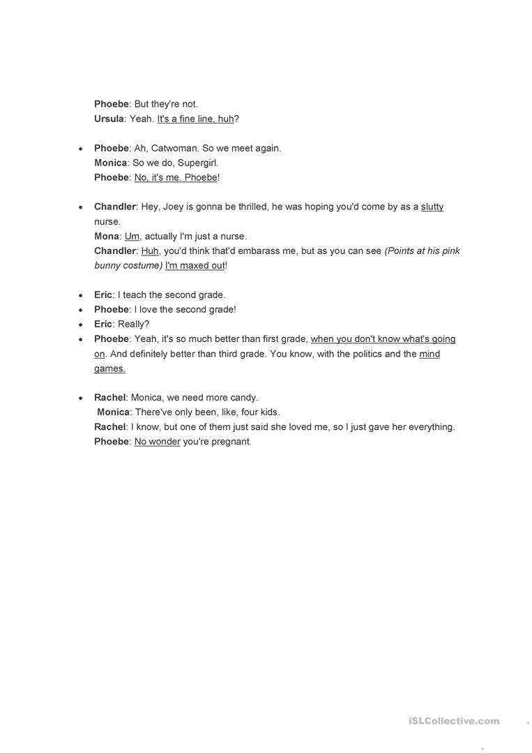 Friends: The One With The Halloween Party - English Esl