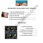 Friends: The One With The Halloween Party   Esl Worksheet