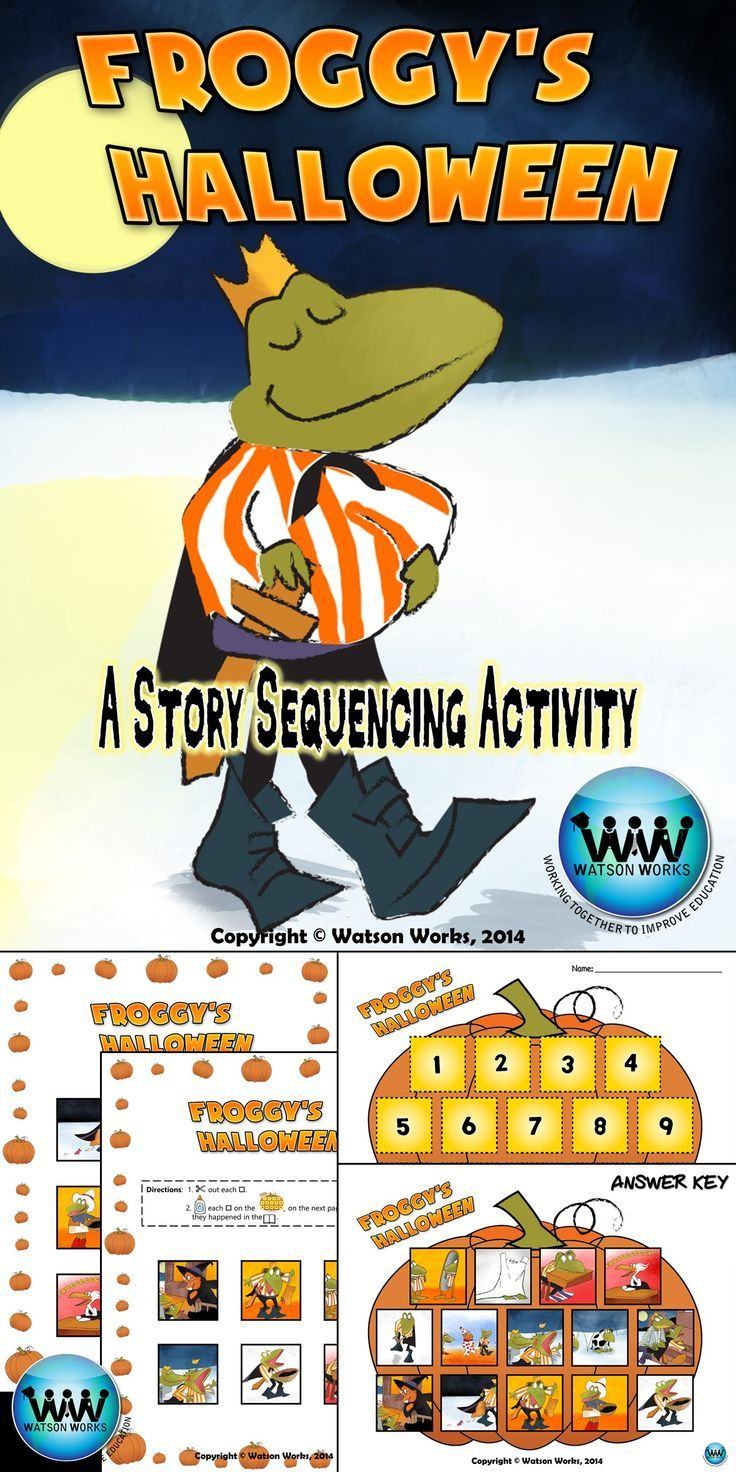 Froggy's Halloween: A Story Sequencing Activity | Childrens