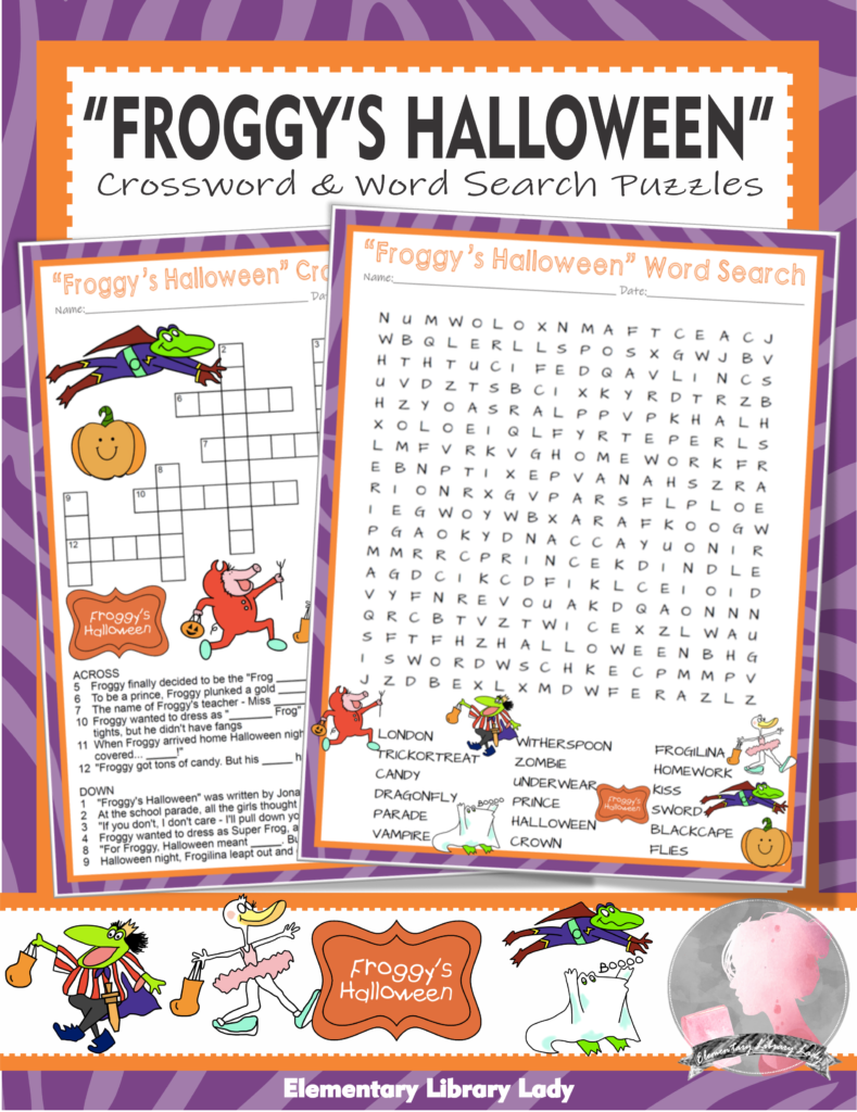 Froggy's Halloween" Activities London Crossword Puzzle And