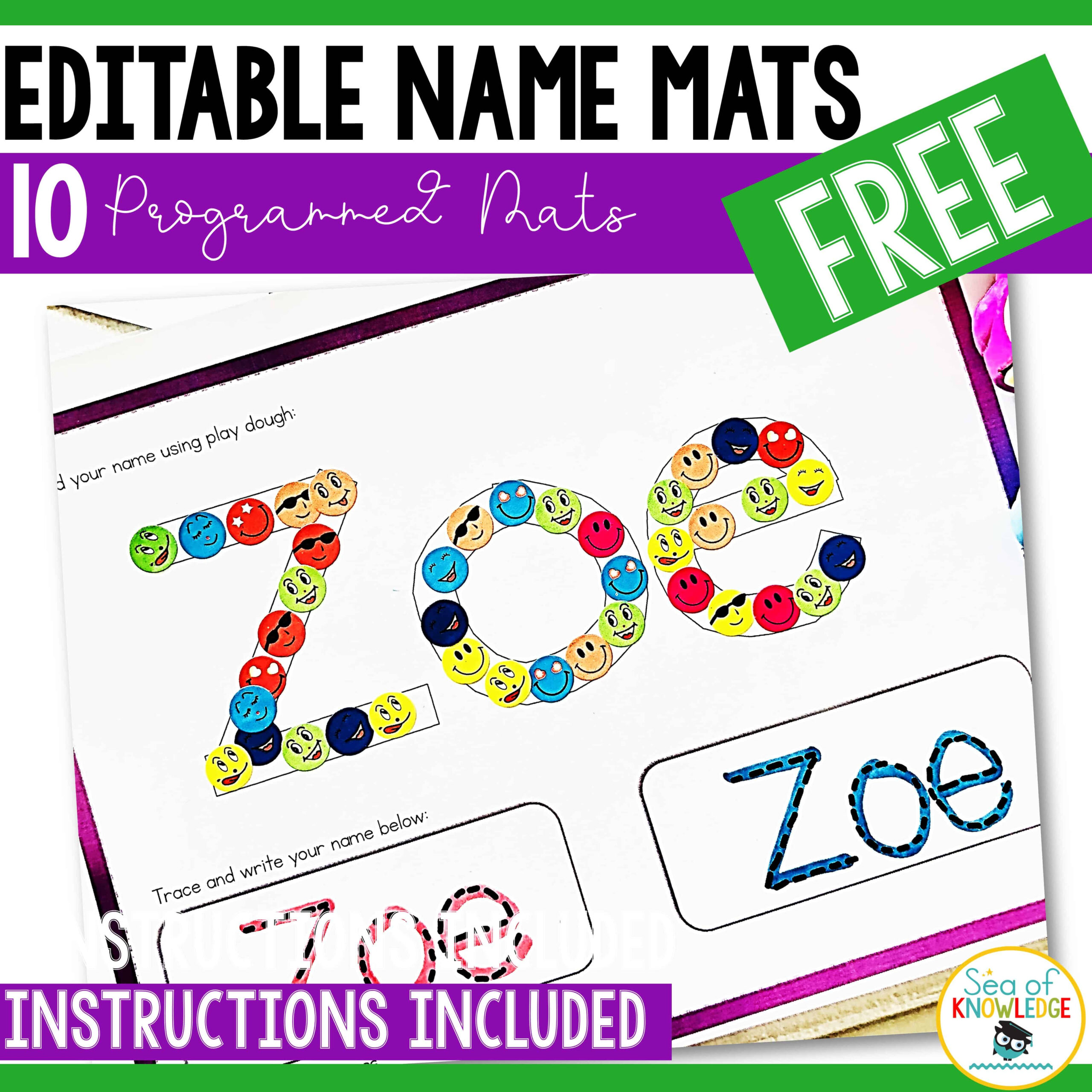 Full-Proof Editable Name Tracing Activities For Preschoolers with Name Tracing Freebie