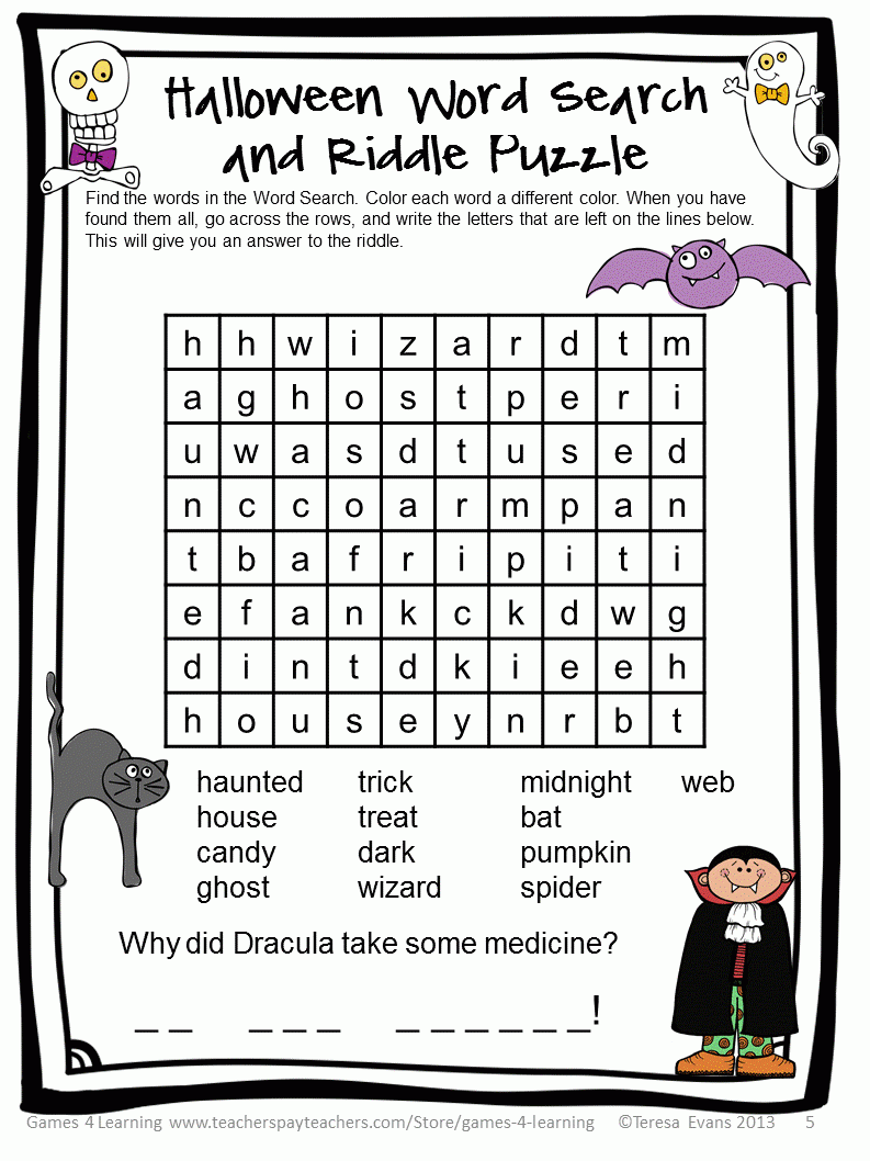 Fun Games 4 Learning: Halloween Literacy Freebies