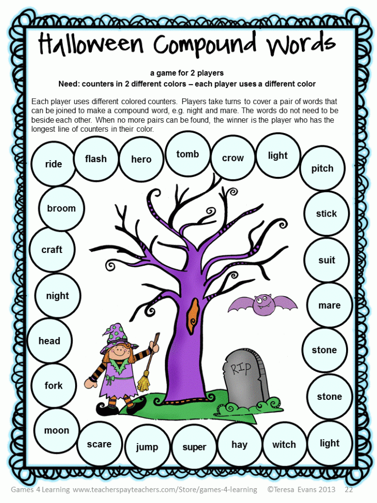 Fun Games 4 Learning: Halloween Literacy Freebies