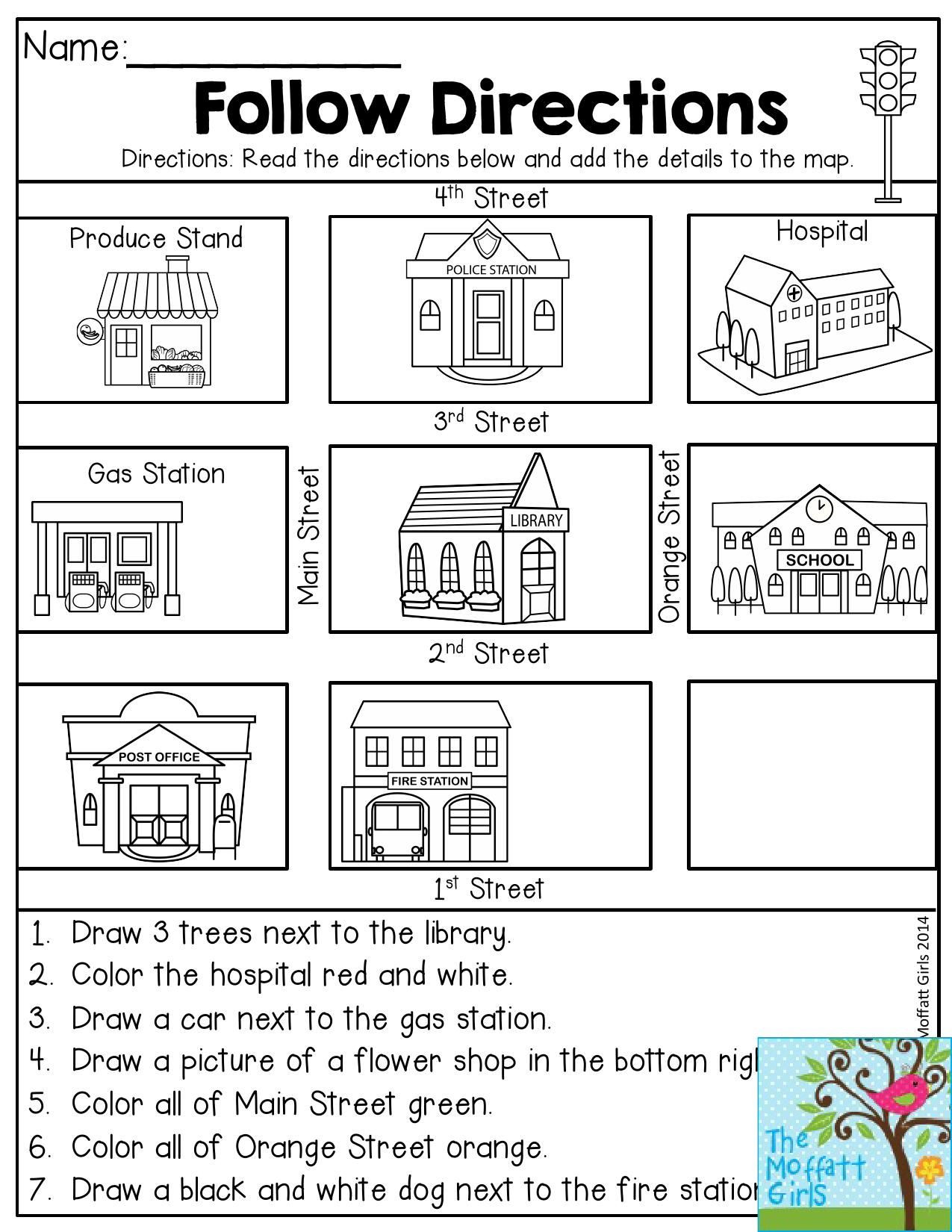 Funny Following Directions Worksheets | Printable Worksheets