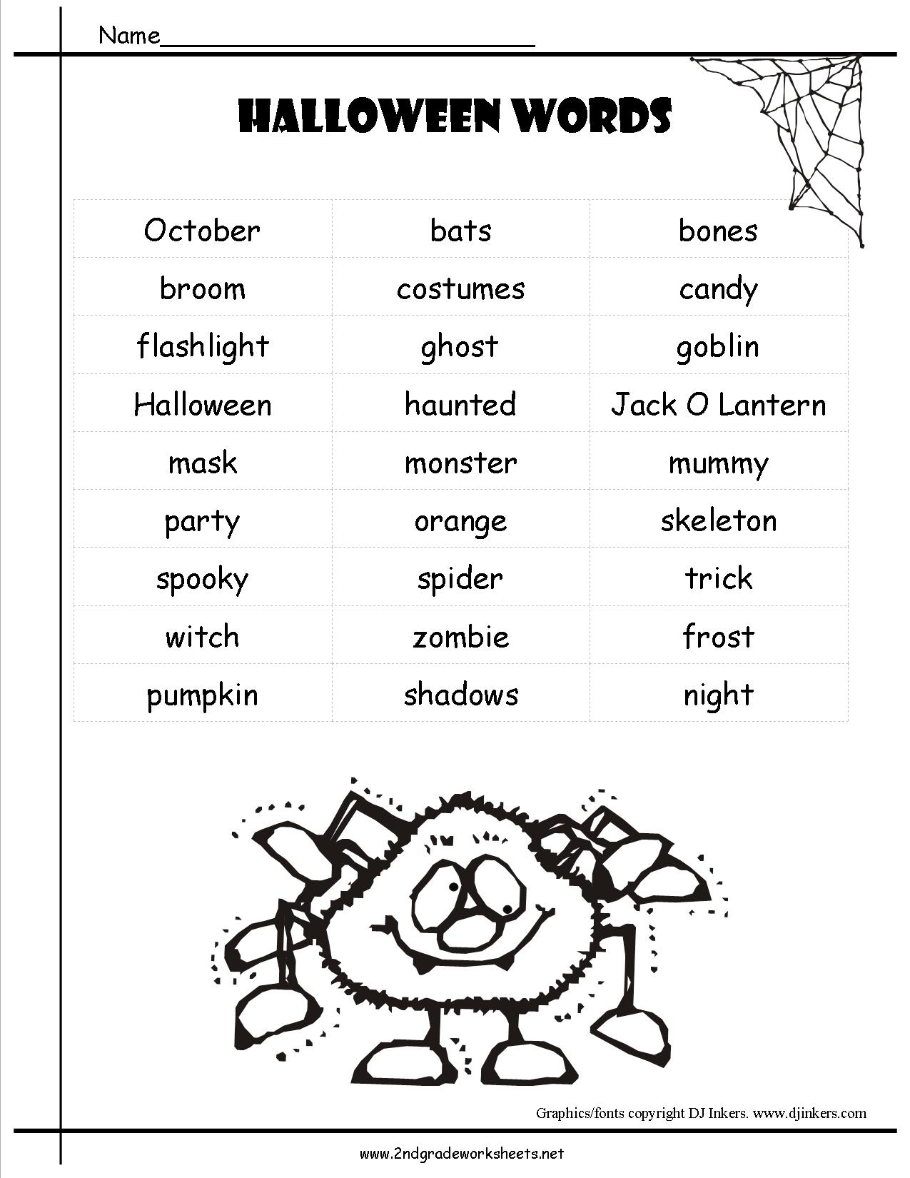 Halloween Worksheets Pdf 5th Grade | AlphabetWorksheetsFree.com