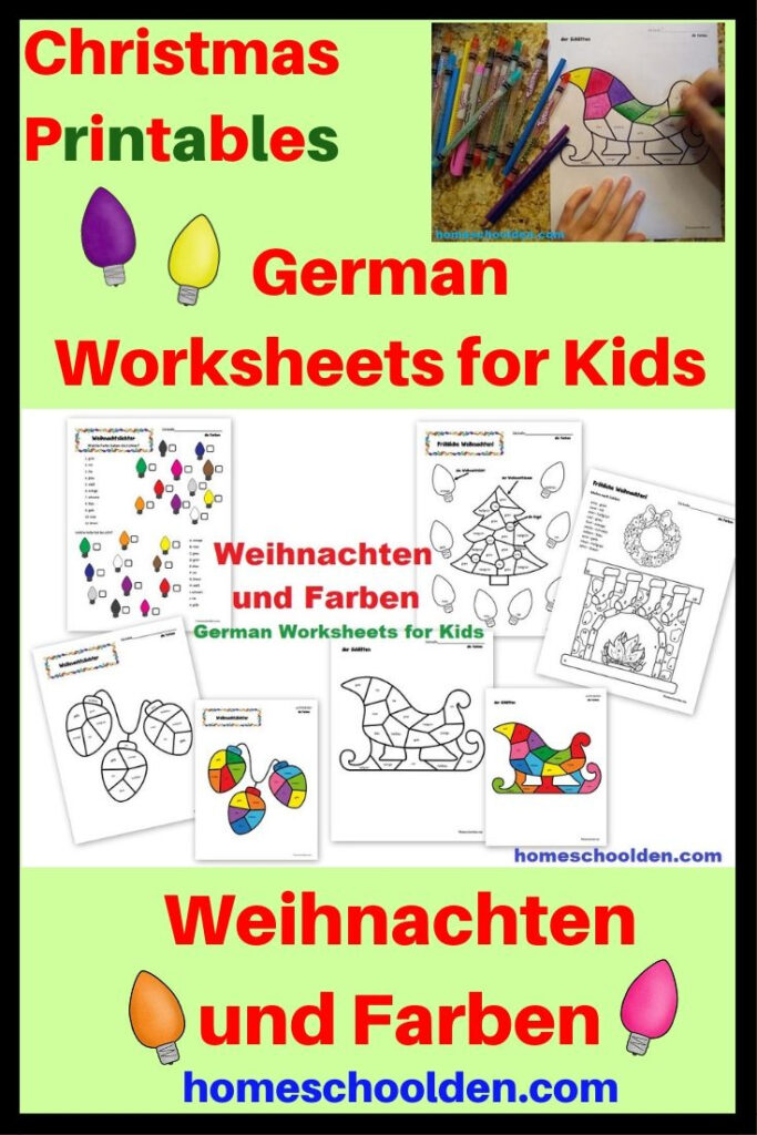 German Christmas Worksheets   Weihnachten Und Farben