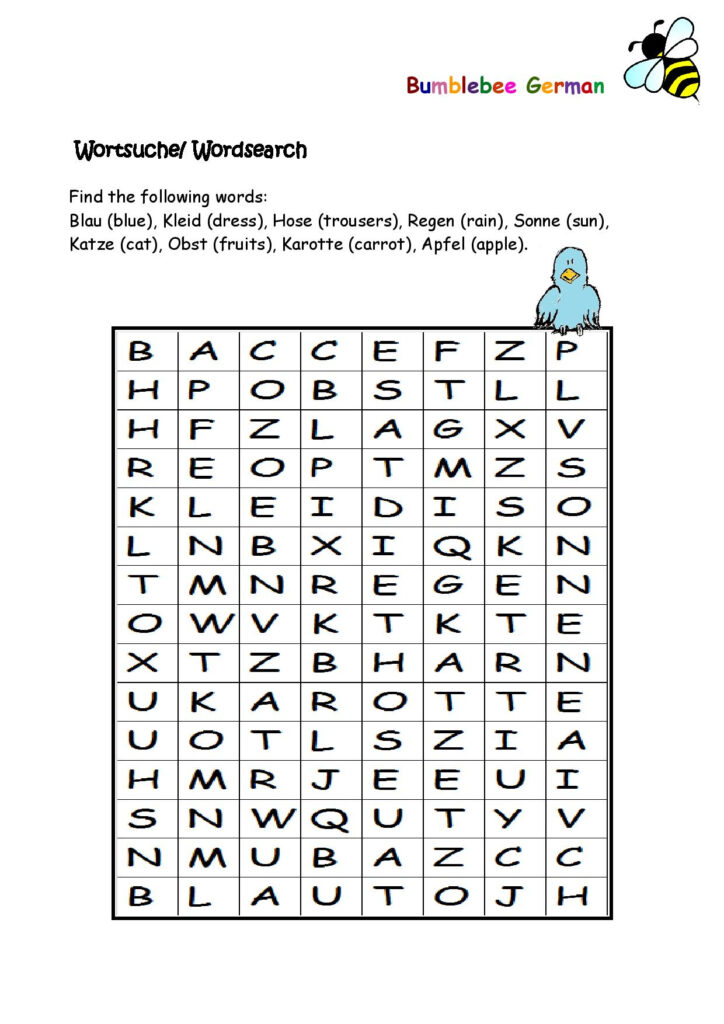 German Worksheets For Kids   Printouts   Beegerman