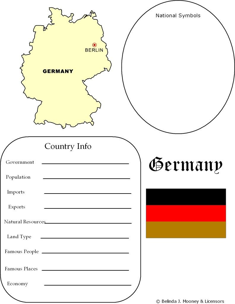 Germany Map &amp;amp; Worksheet - Geography | Geography For Kids