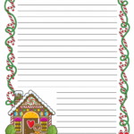 Gingerbread Printable Border Paper With And Without Lines