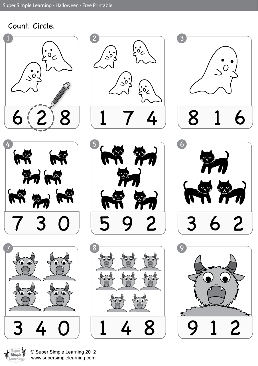 Go Away! Worksheet - Count &amp;amp; Circle - Super Simple