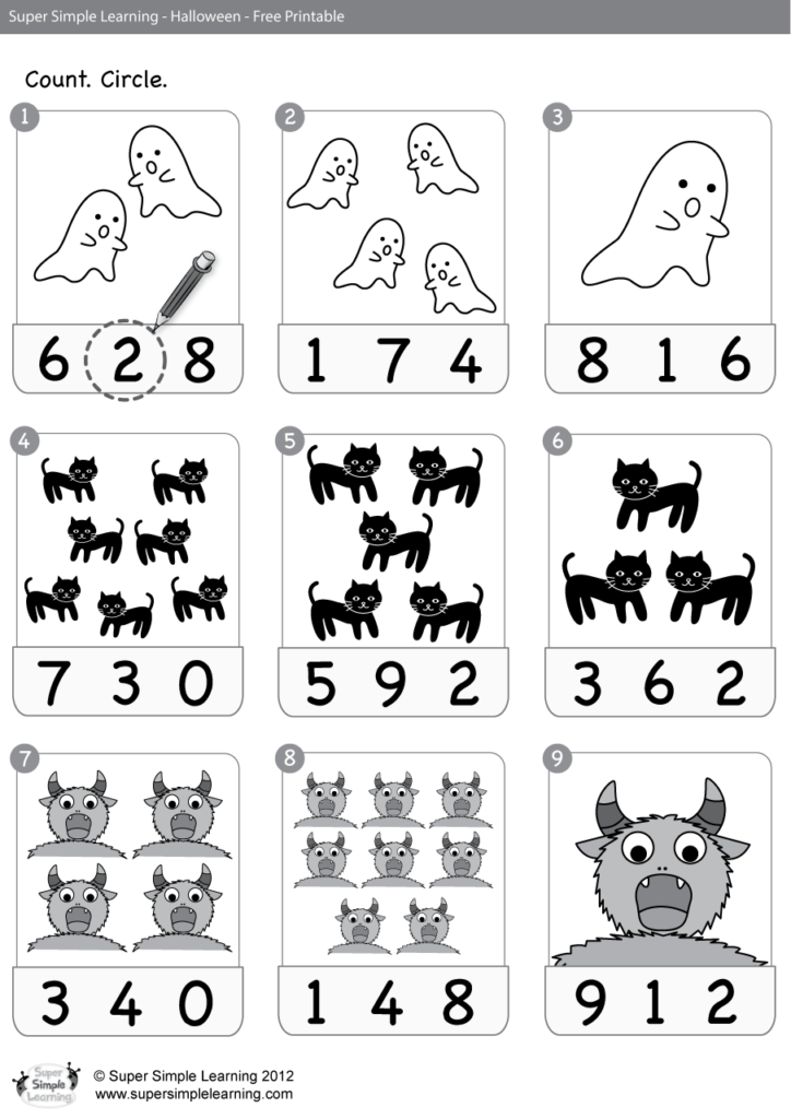 Go Away! Worksheet   Count & Circle   Super Simple