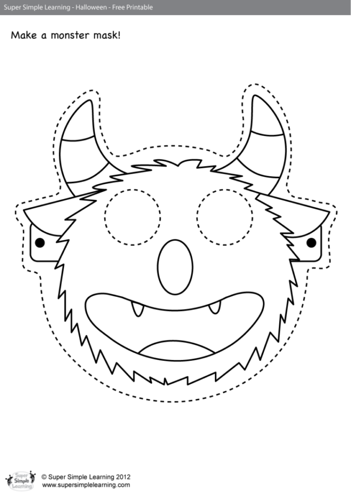 Go Away! Worksheet   Make A Mask!   Super Simple | Halloween