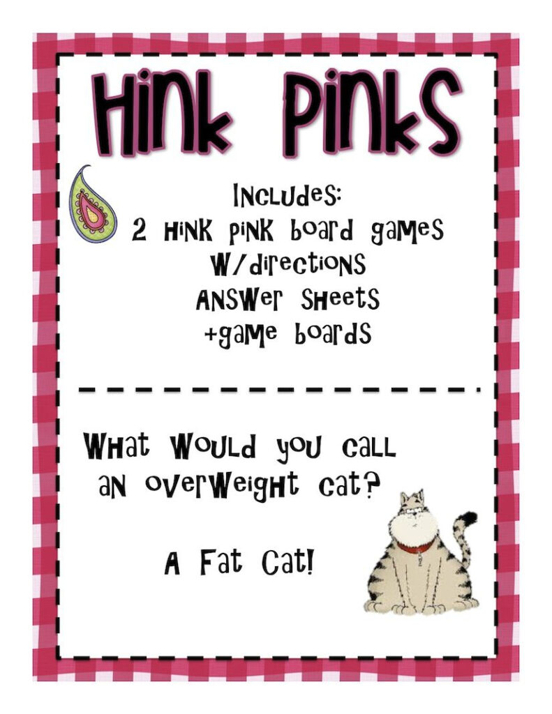 Google Search   Hink Pinks | Pink, Fun Riddles With Answers