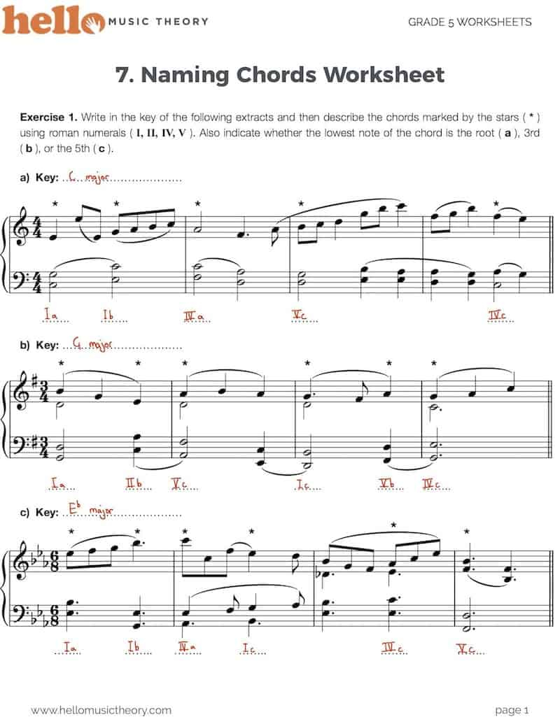 Grade Music Theory Worksheets Hellomusictheory Free