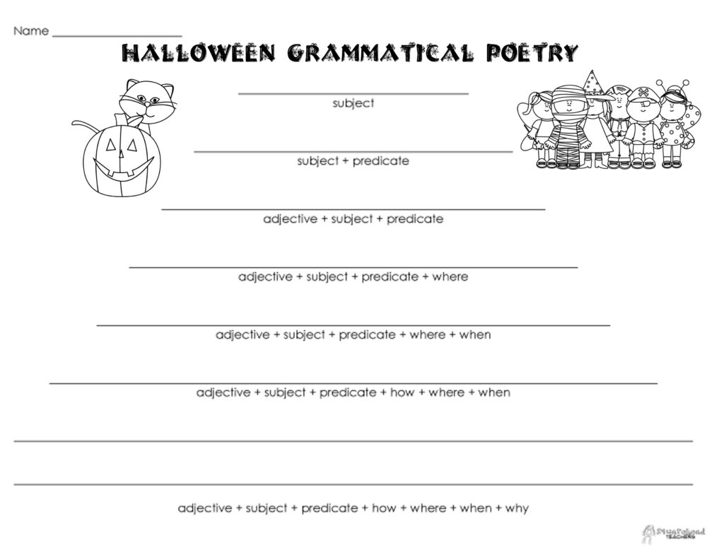 Grammatical Poetry – Halloween | Squarehead Teachers