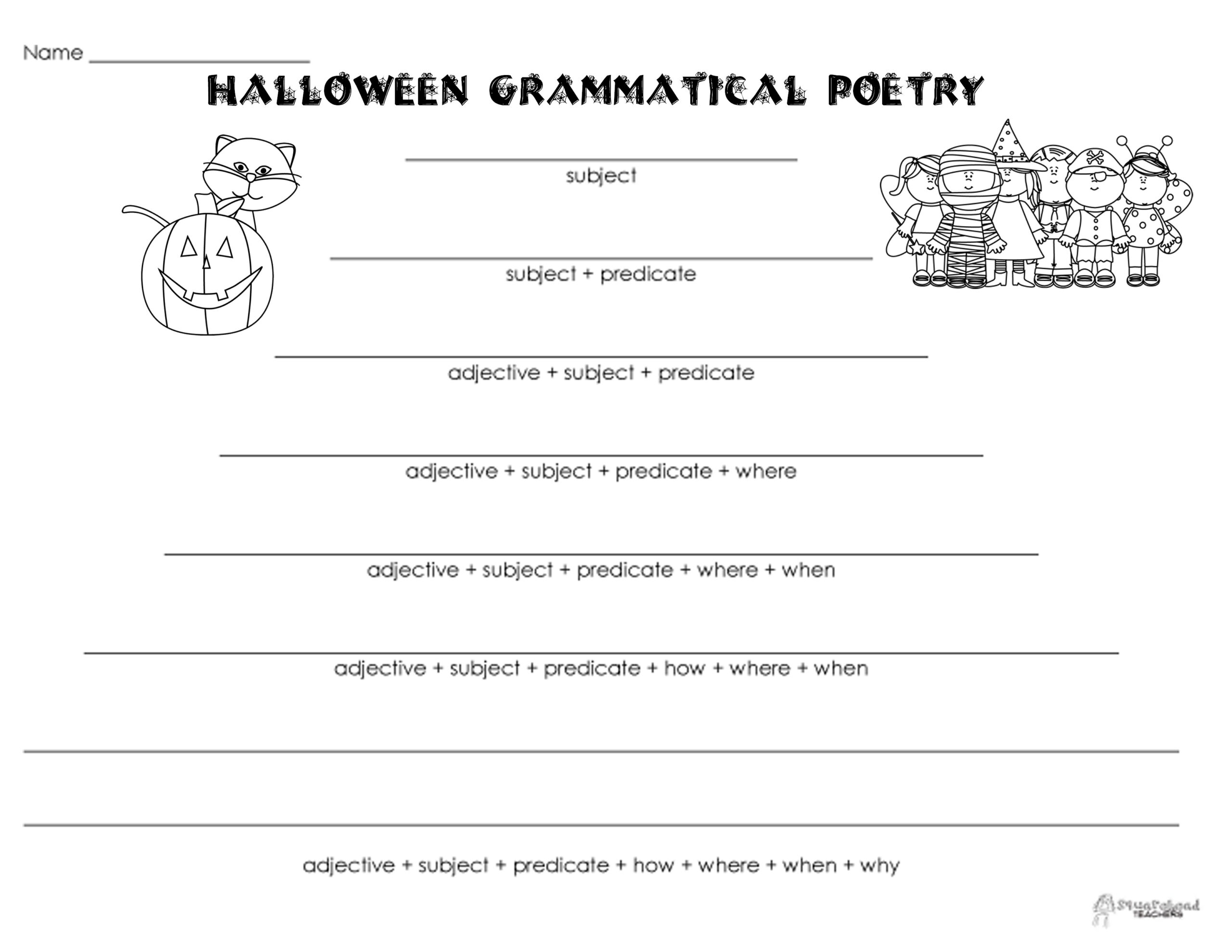 Grammatical Poetry – Halloween | Squarehead Teachers