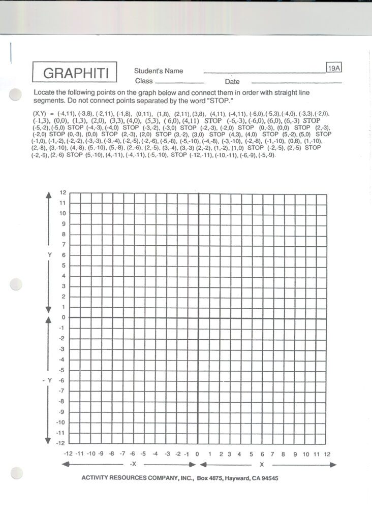 Graphiti Math Worksheet Answers Resource Plans Worksheets
