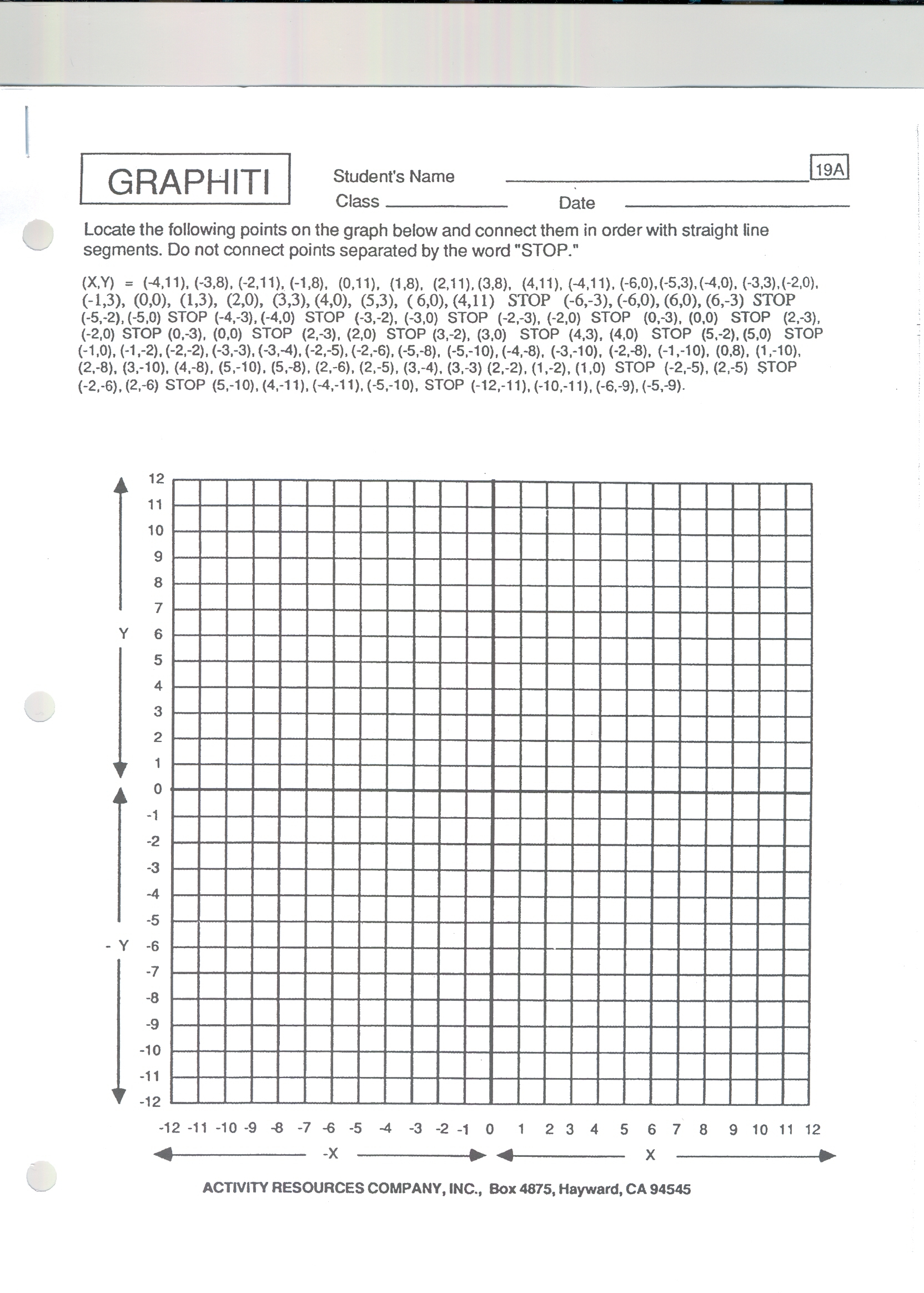 Graphiti Math Worksheet Answers Resource Plans Worksheets