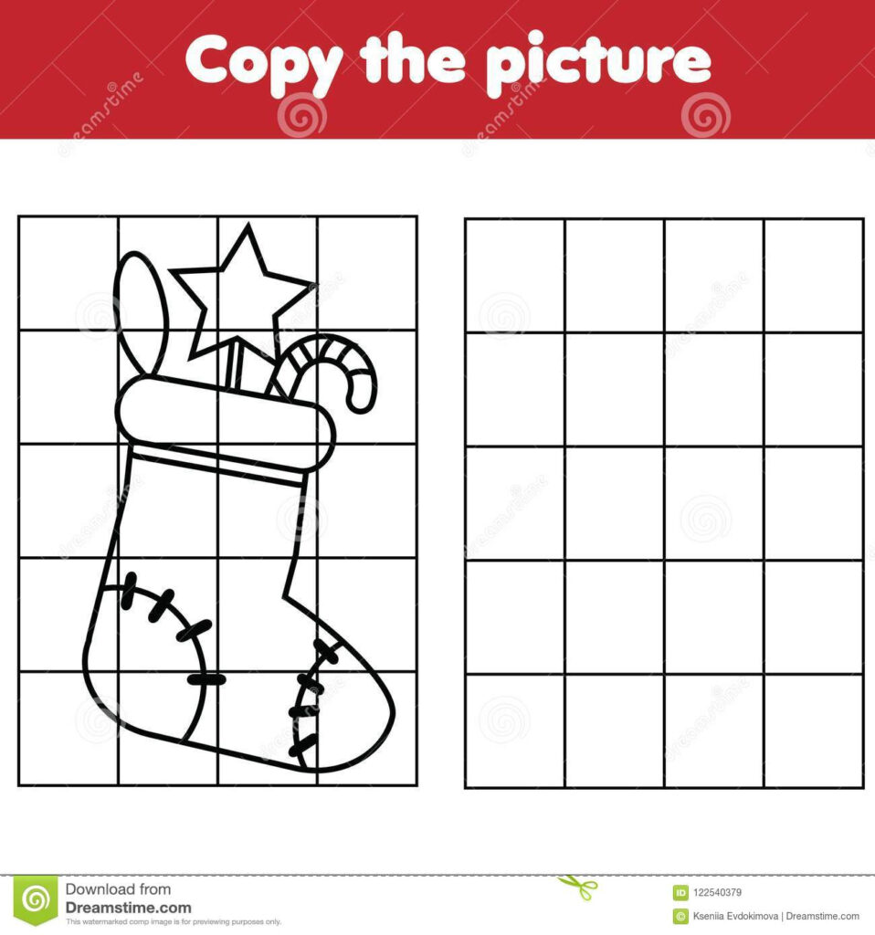 Grid Copy Worksheet. Educational Children Game. Printable