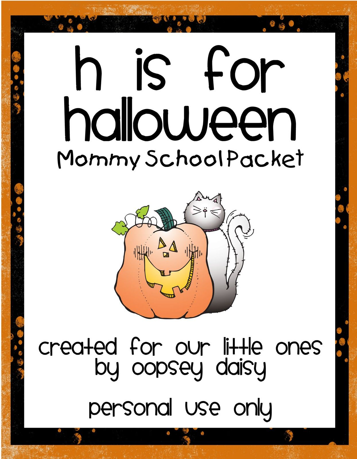 H Is For Halloween Packet | Oopsey Daisy | Halloween