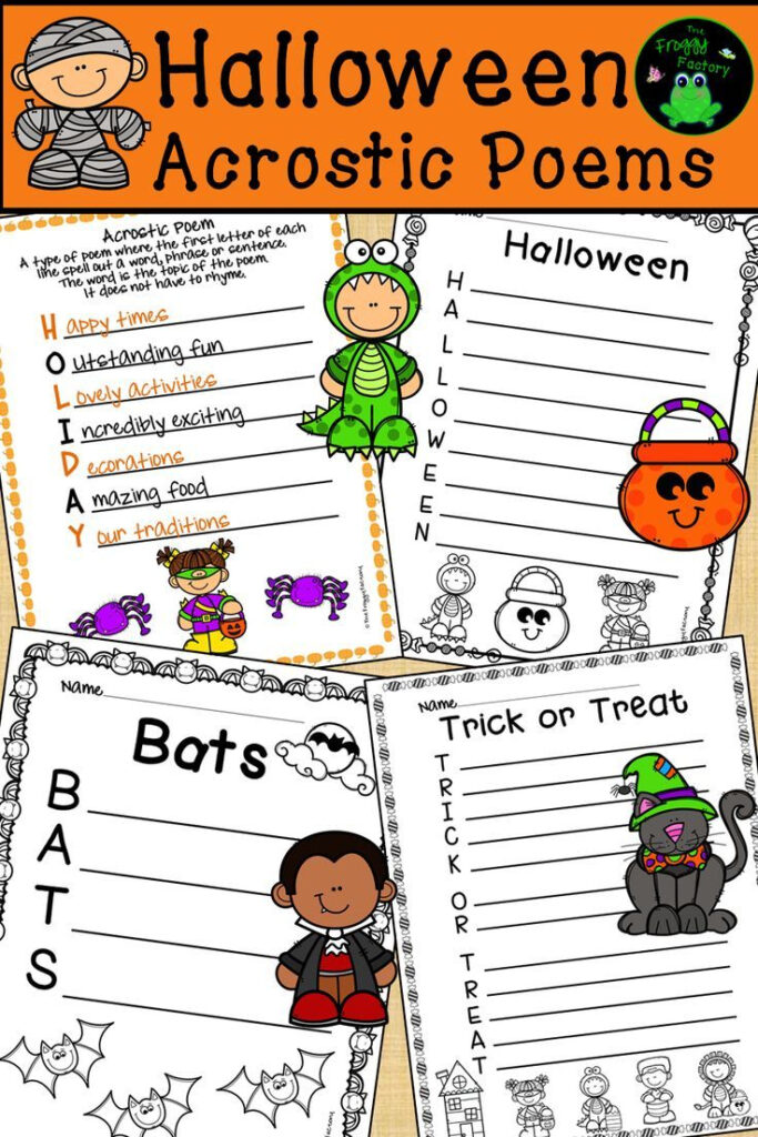 Halloween Acrostic Poems   Halloween Writing Activity