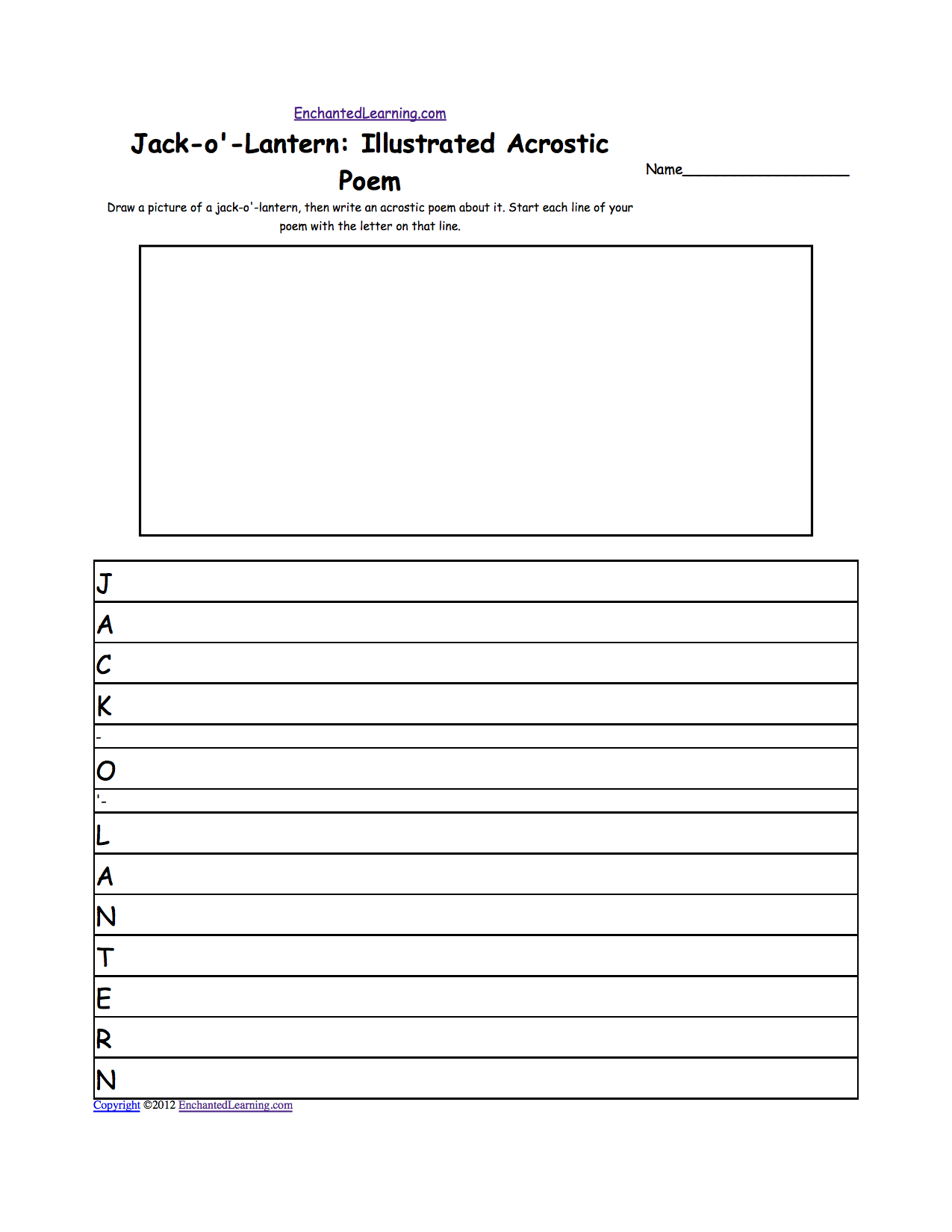 Halloween Activities: Writing Worksheets - Enchantedlearning