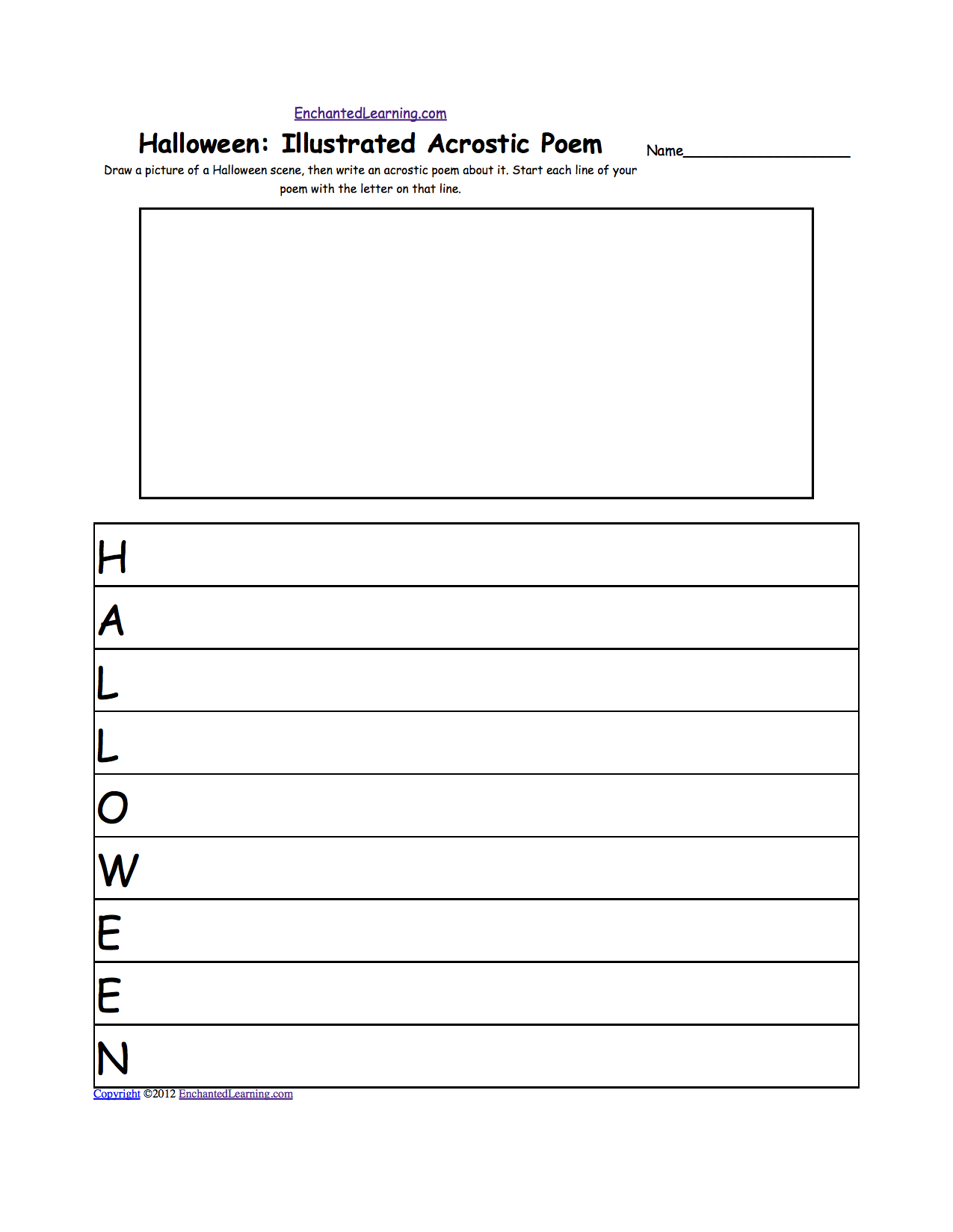 Halloween Activities: Writing Worksheets - Enchantedlearning