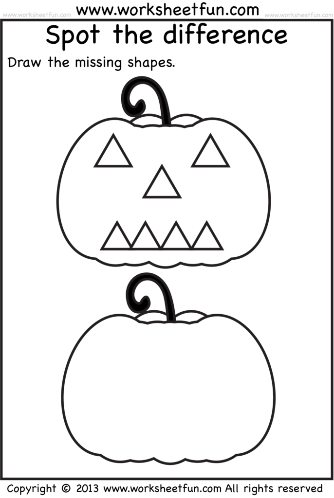 Halloween Activity | Halloween Worksheets, Preschool