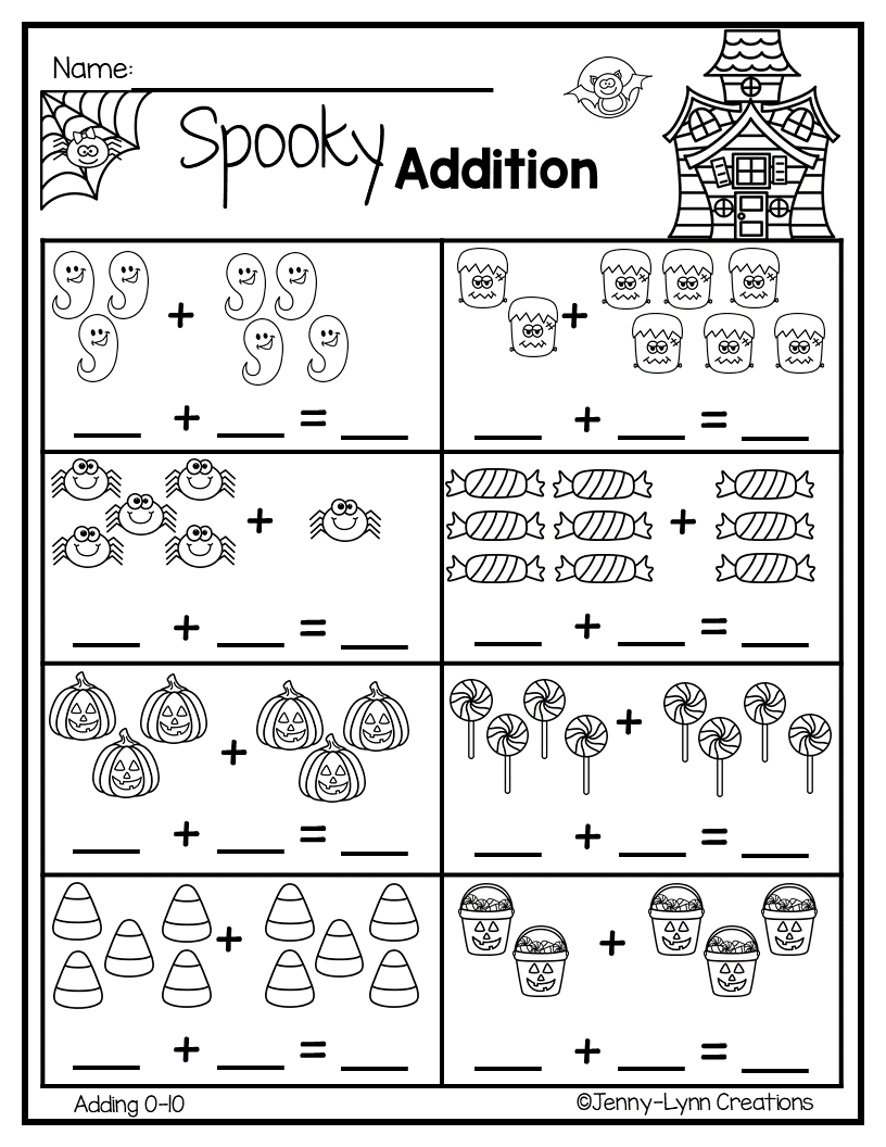 Halloween Addition | Math Literacy, Kindergarten Math