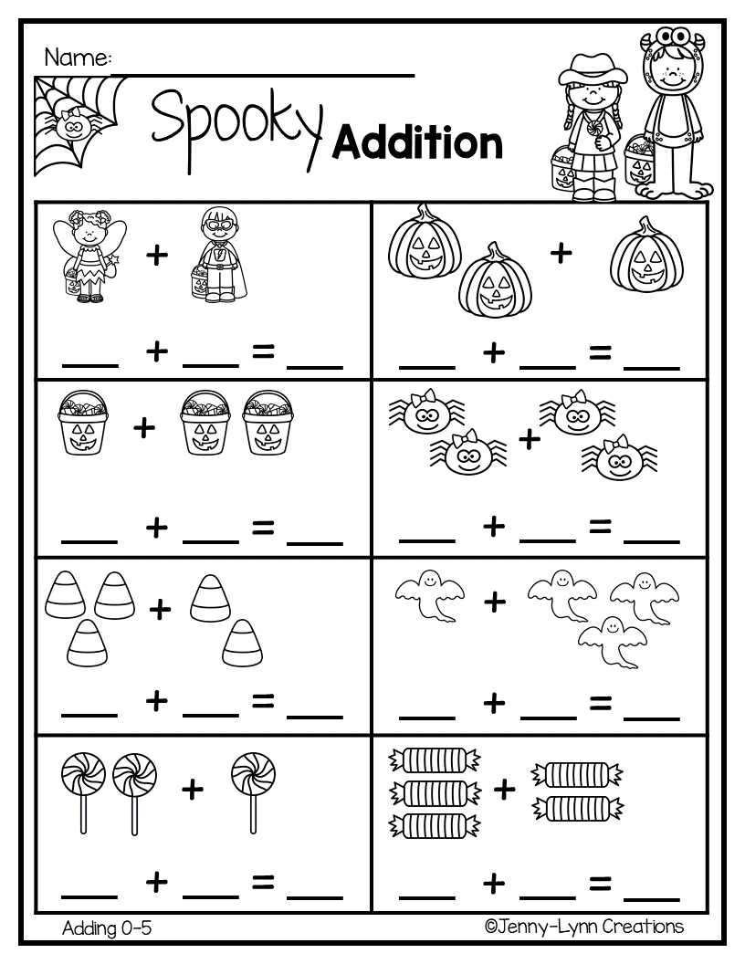 Preschool Matching Worksheets Halloween | AlphabetWorksheetsFree.com