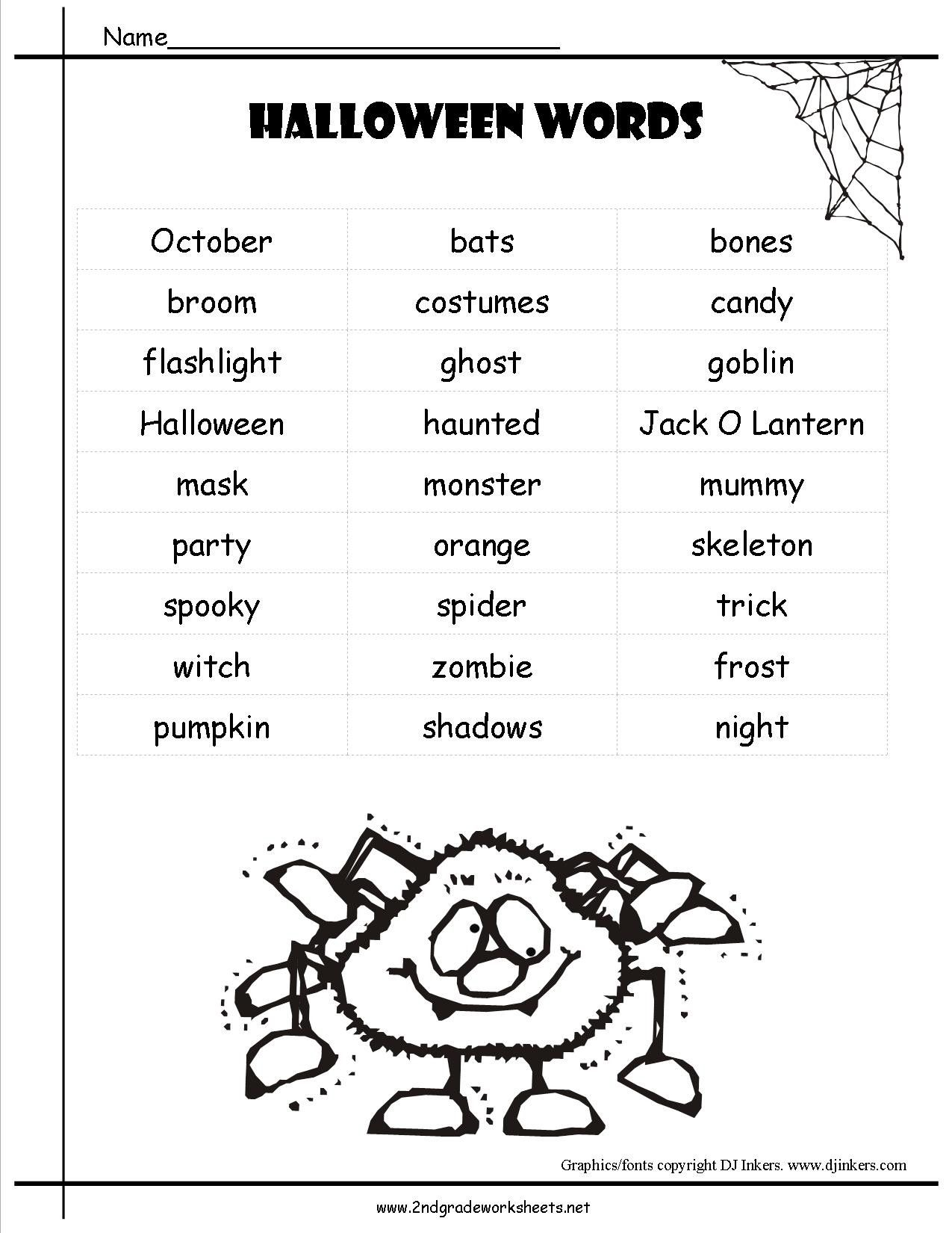 Halloween Antonyms Worksheet | Printable Worksheets And