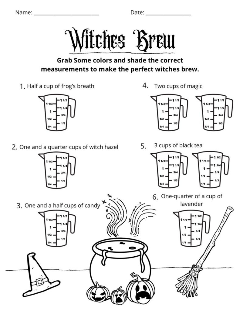 Halloween Bar Graphs And Measuring Cup Activites In 2020