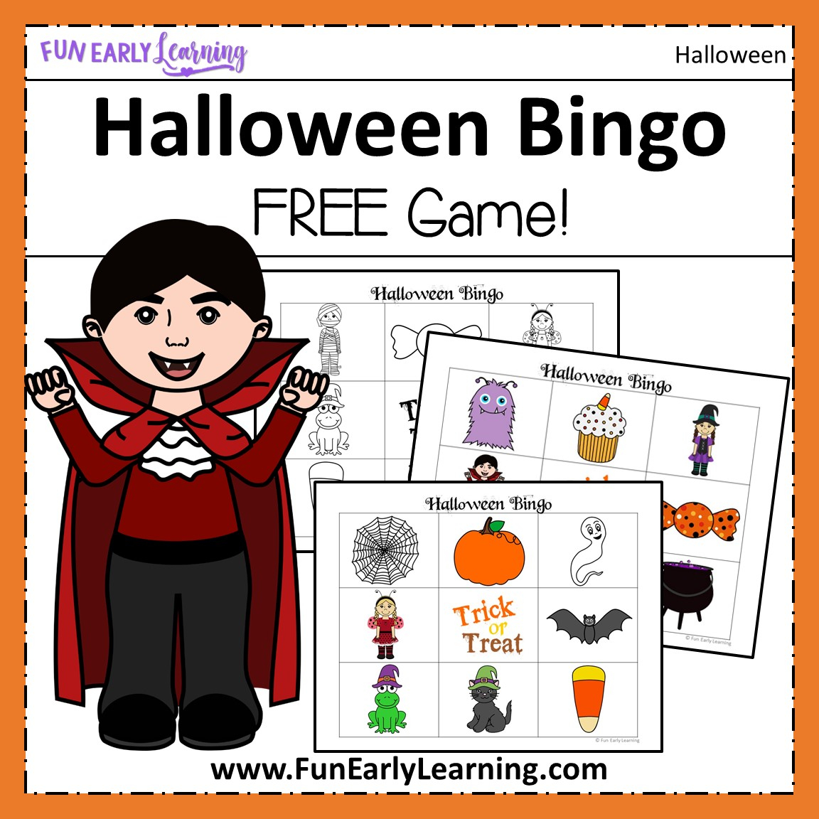 Halloween Bingo Free Printable For Preschool And Kindergarten