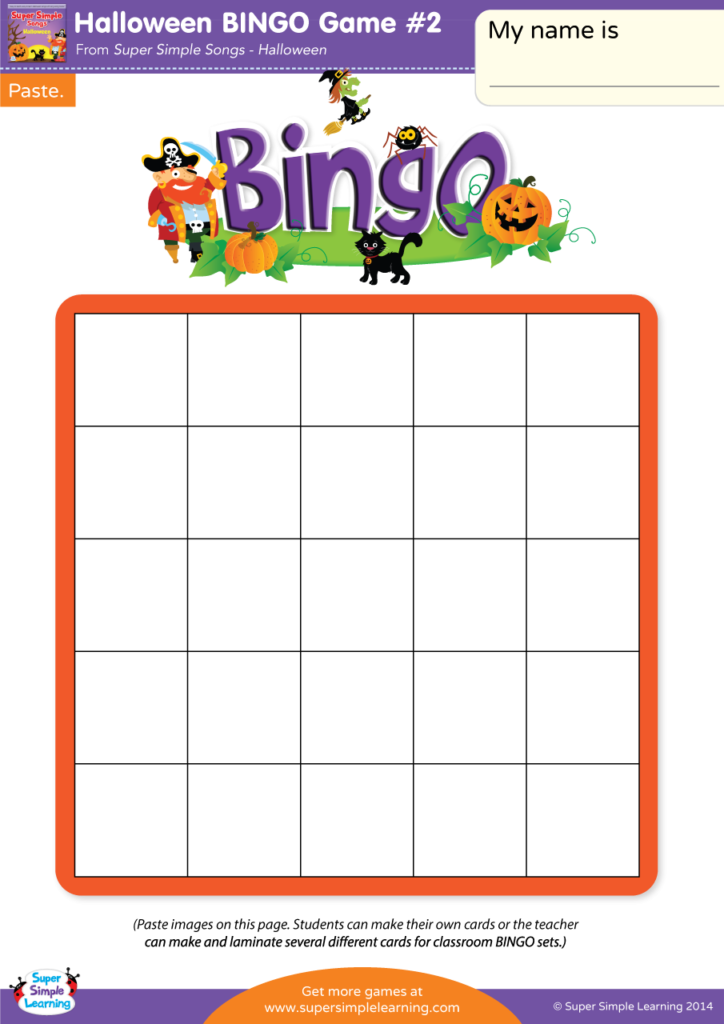 Halloween Bingo Game #2   Super Simple