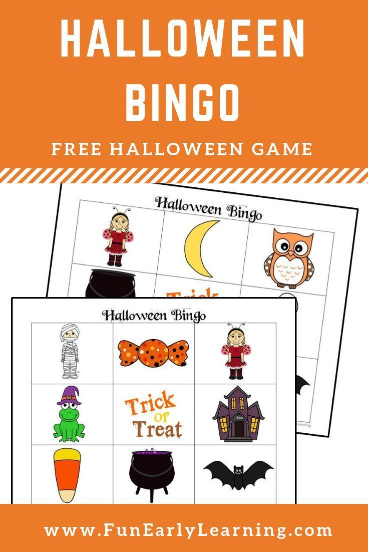 Halloween Bingo | Halloween Bingo, Halloween Preschool, Fun