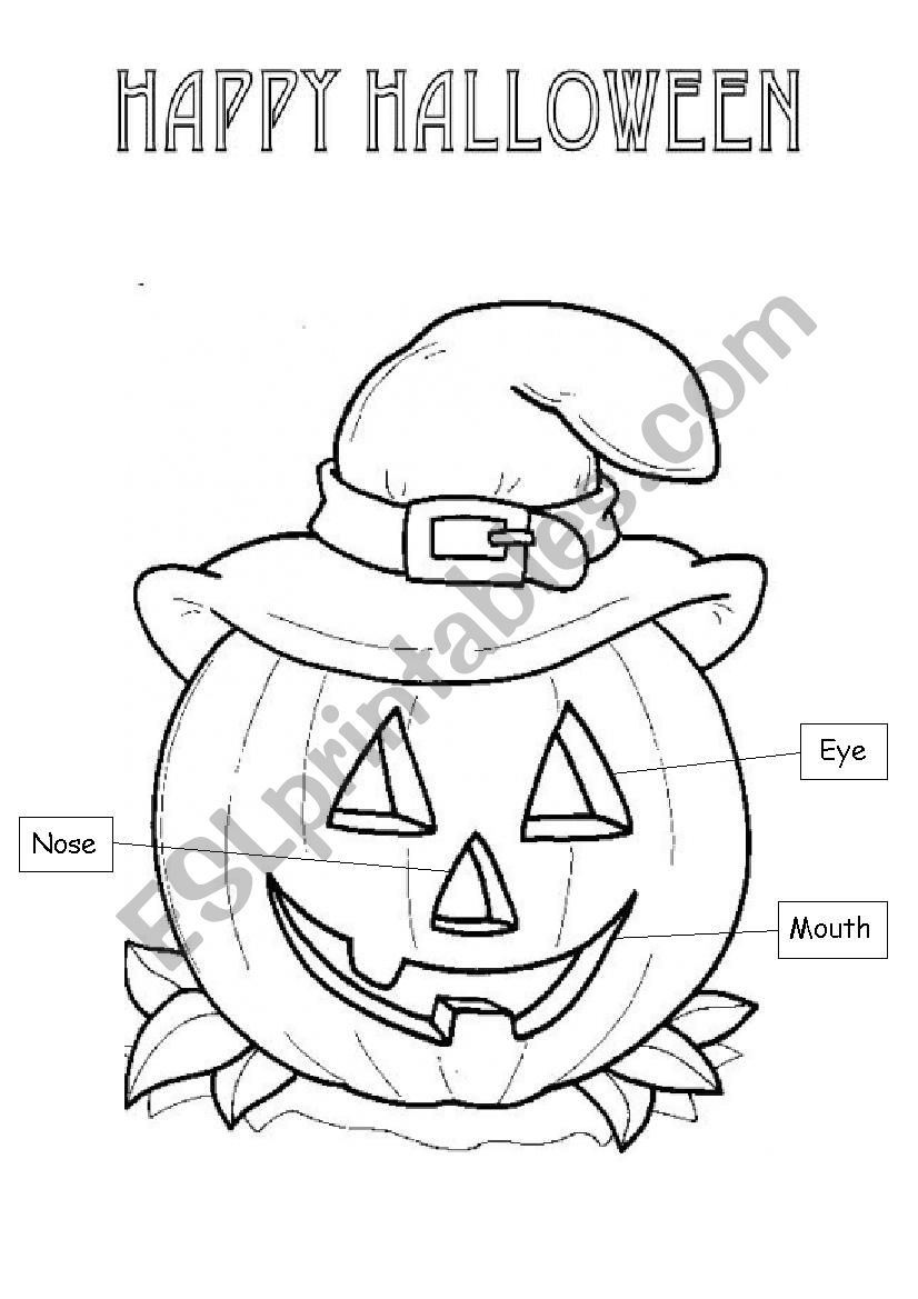 Halloween Body Parts - Esl Worksheetabcschool