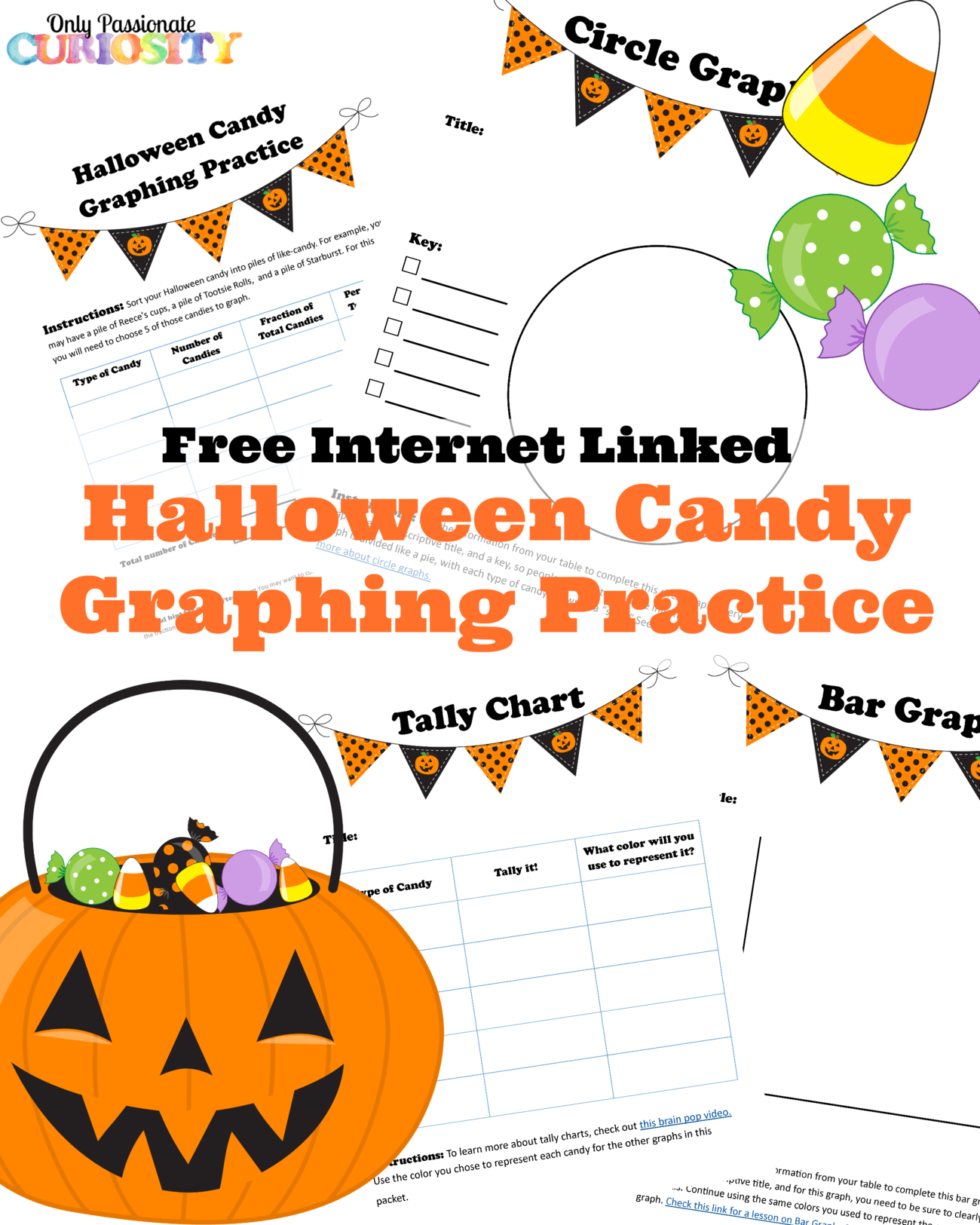 Halloween Candy Graphing Practice {Free Printable} - Only