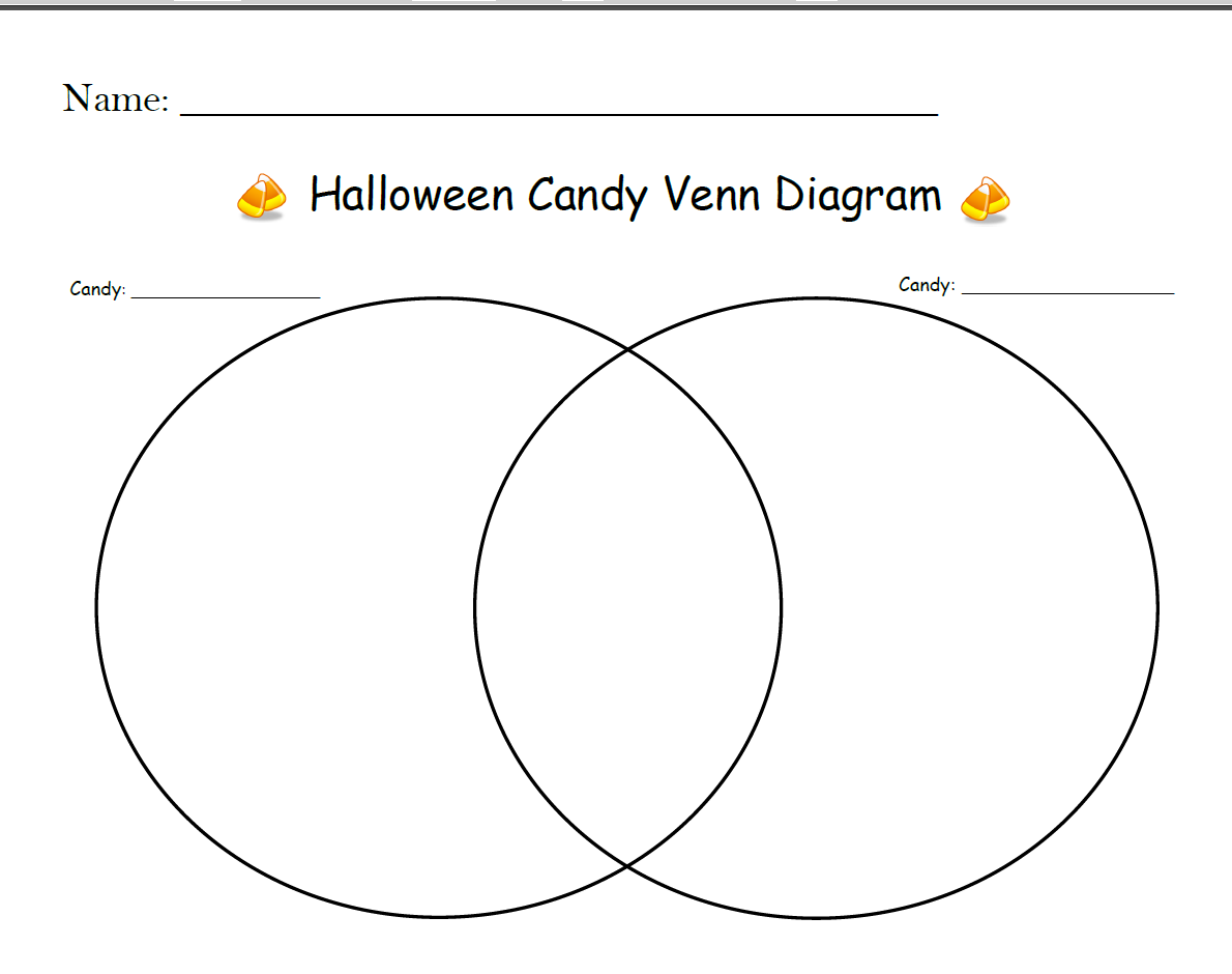 Halloween Candy Venn Diagram Free Printable | Love Makes A