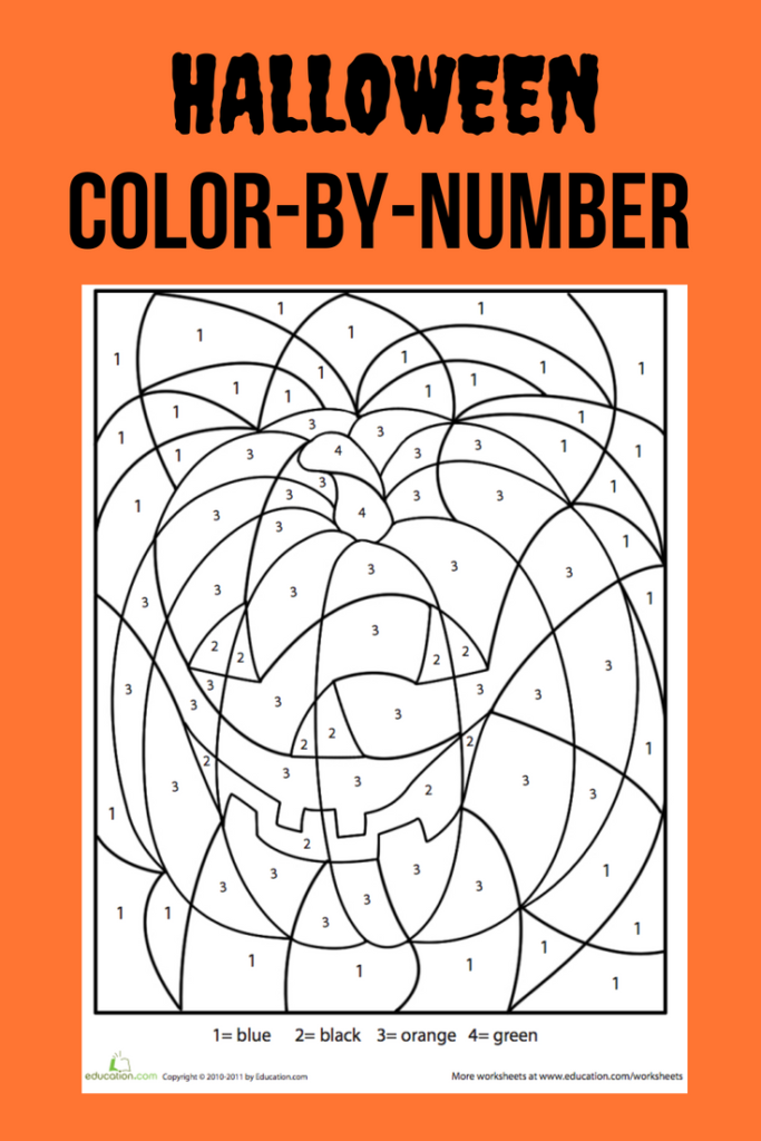 Halloween Color By Number | Worksheet | Education