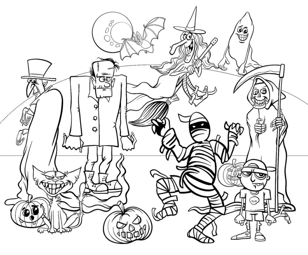 Halloween Coloring Free Spooky Printable Activities For Kids