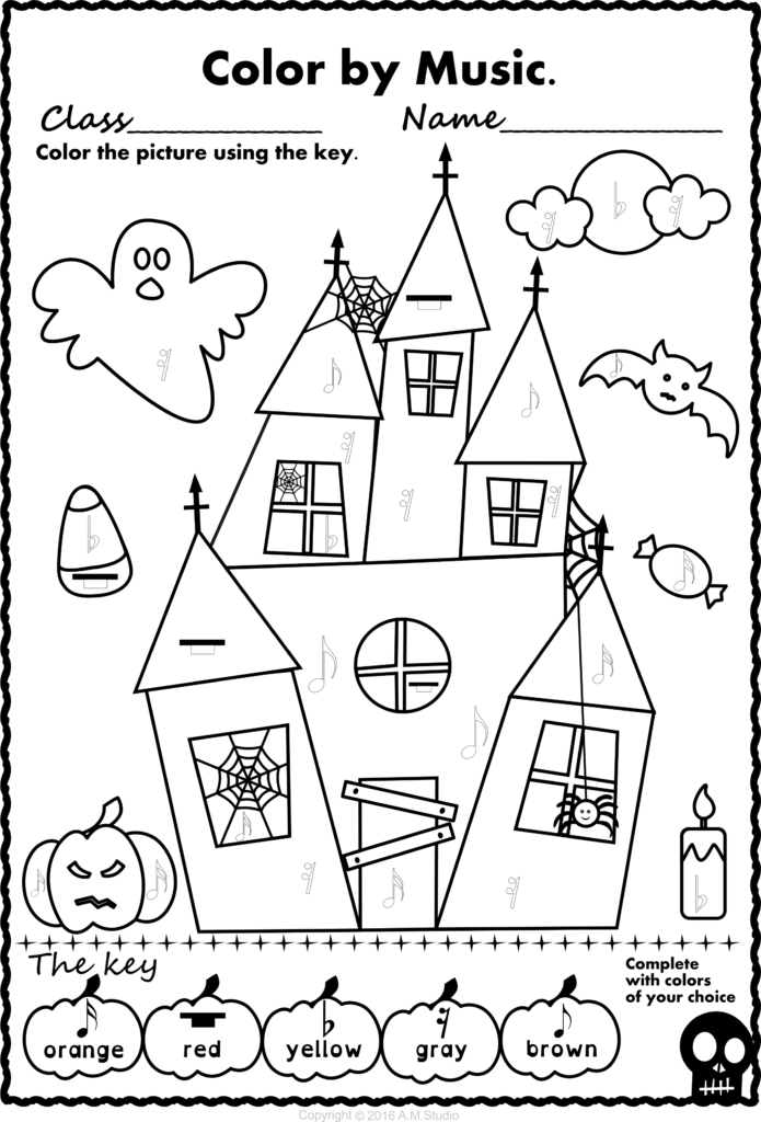 Halloween Colormusic Pack | Halloween Coloring Pages