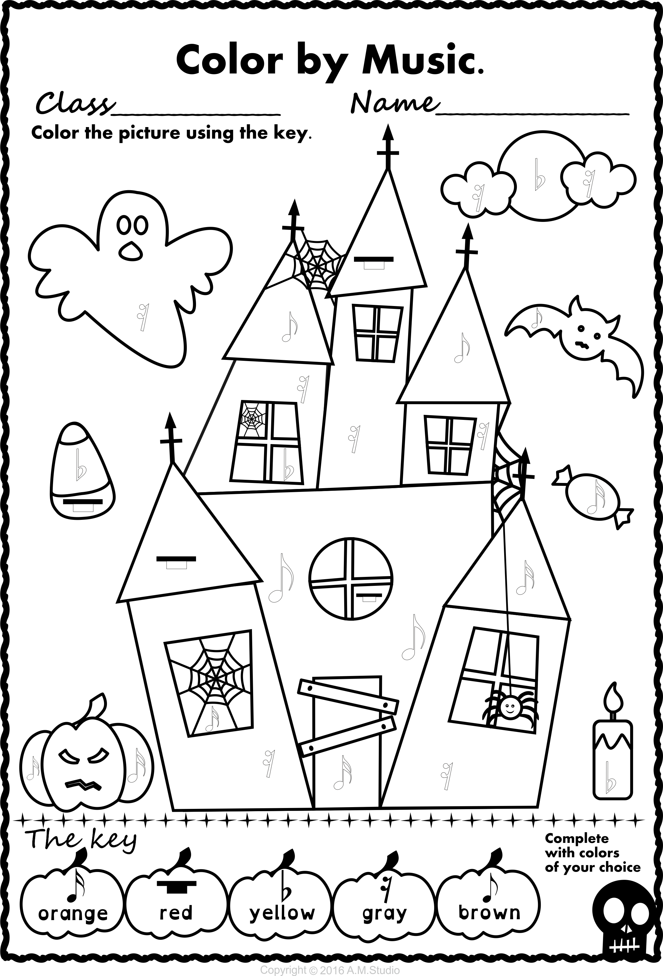 Halloween Colormusic Pack | Halloween Coloring Pages