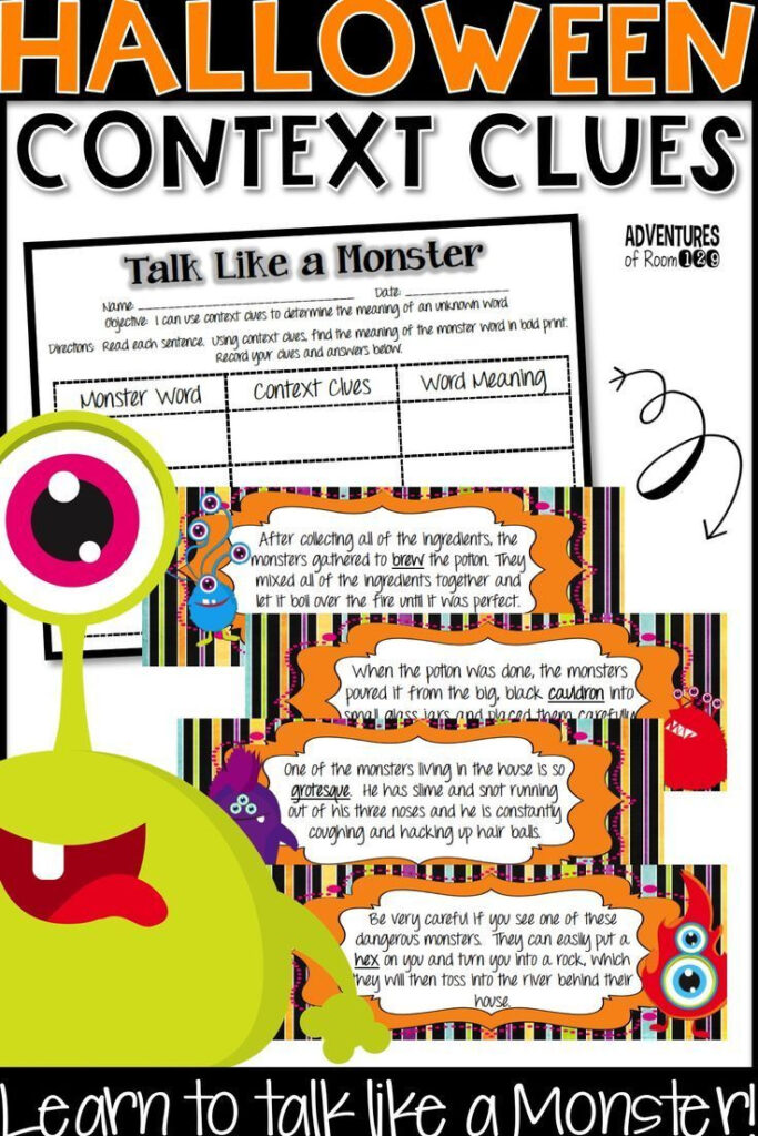 Halloween Context Clue Activity | Context Clues, Reading Halloween Context Clue Activity | Context Clues, Reading
