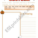 Halloween Costume   Esl Worksheetdity 90