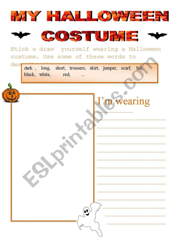 Halloween Costume   Esl Worksheetdity 90